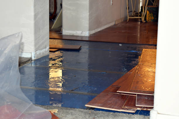 Professional Water Damage Restoration technician working in Casar, NC